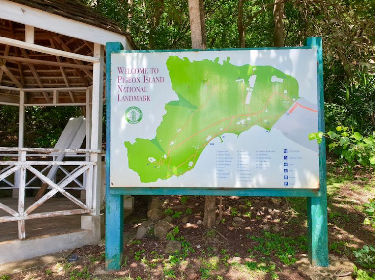 Map of Pigeon Island National Park