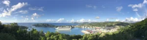 Over looking the town of Castries